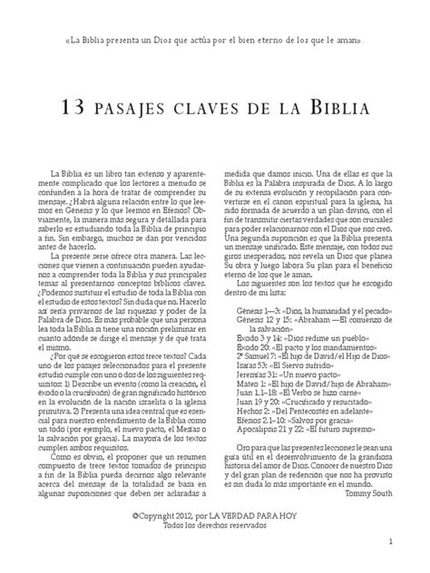 PDF 13 Pasajes Claves De La Biblia DOKUMEN TIPS