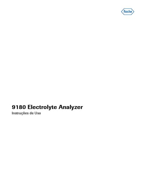 9180 Electrolyte Analyzer Instruções De Uso Pdf Desperdício Laboratórios