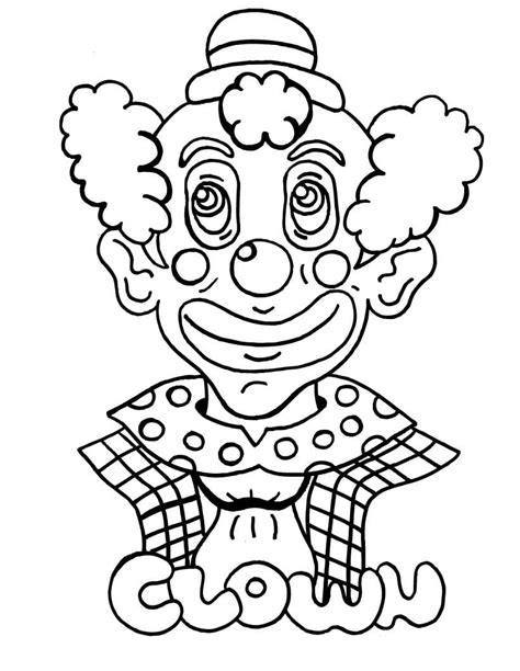 Clown Head Image Coloring Page Download Print Or Color Online For Free
