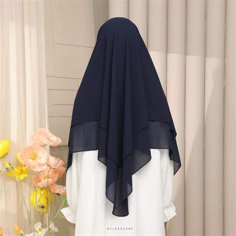 Raudhah Khimar In Deep Blue Nyleascarf