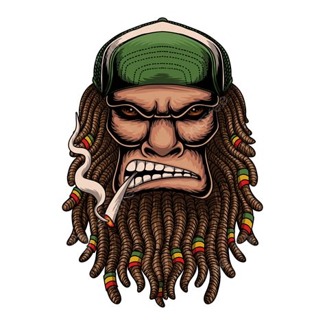 Bigfoot Vector Hd Png Images Bigfoot Dreadlocks Hair Vector Illustration Bigfoot Dreadlocks