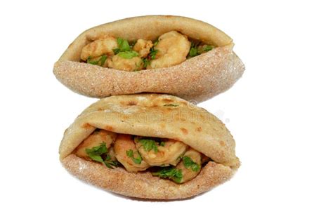 Fried Shrimps Covered With Flour And Fried In Deep Hot Oil A Sandwich Of Fried Shrimps In A