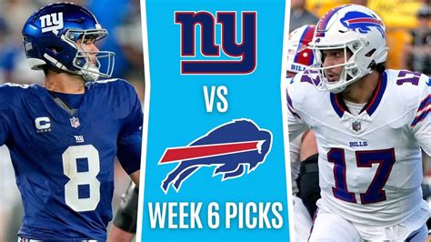 Sunday Night Football Nfl Picks Week 6 Giants Vs Bills Snf Free Picks And Odds Youtube