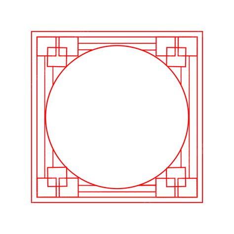 Hình ảnh Biên Giới Vuông Màu đỏ Trung Quốc Png Phong Cách Trung Quốc Lễ Hội Khung Png Miễn