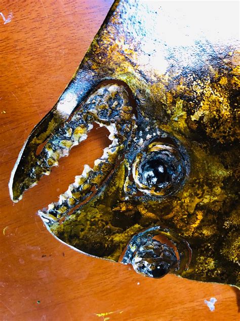 Pacific Halibut Sculpture Metal Halibut Art Fish Metal Decor Ocean