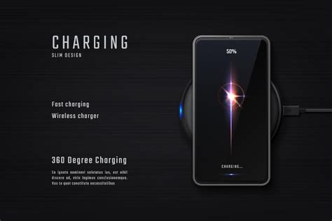 Premium Vector Wireless Phone Charging Realistic Mobile Energy