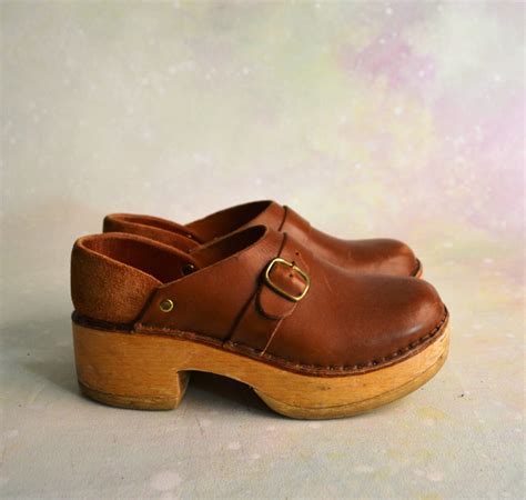 1970s Handmade Clogs Classic Style Vintage Clogs With Monk Etsy