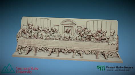 Last Supper Marble Relief Panel Vtsu3d 60 18 3d Model By Vermont