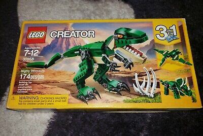 LEGO Creator 31058 Mighty Dinosaurs T Rex 3 In 1 Triceratops