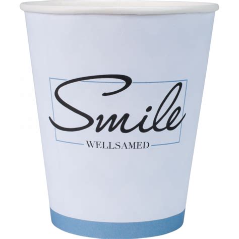 Wellsacup Papier Einweg Mundsp Lbecher St Ck Smile Typo Wellsamed