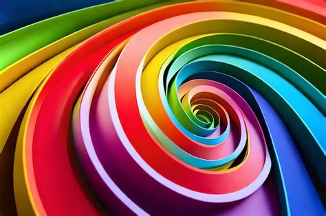 Una Espiral De Color Arco Iris Se Muestra En Esta Imagen Foto Premium