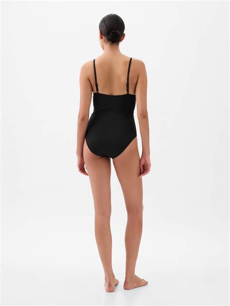 Tie Knot Cutout One Piece Swimsuit Gap