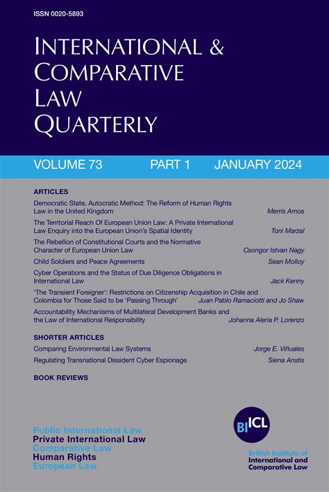 International And Comparative Law Quarterly Volume 73 Issue 1 Cambridge Core