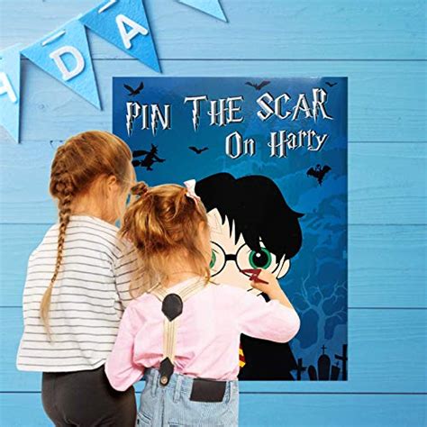 Pin The Scar On Harry Game For Wizard Potter Birthday Party Supplies