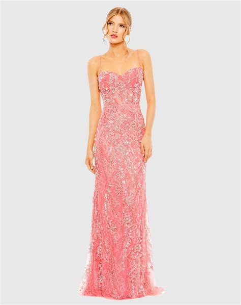 Sweetheart Sleeveless Embellished Dress Mac Duggal