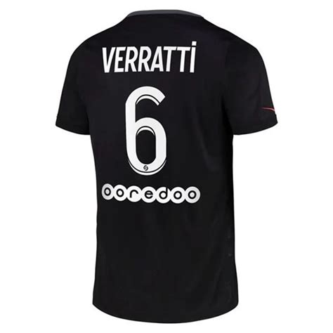 Paris Saint Germain PSG Marco Verratti 6 Tretji Nogometni Dresi 2021