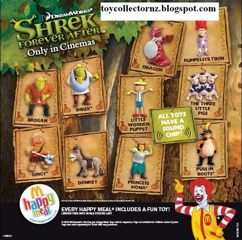 McDonalds Happy Meal Shrek Forever After Toys 2010 Australia And New