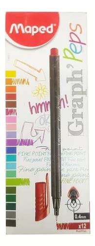 Bol Grafo Fineliner Graph Peps Maped Mm Unidades Color Rojo