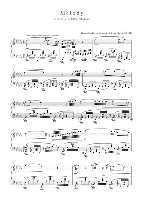 Gluck Melody From Orpheus For Piano As Played By Yuja Wang By