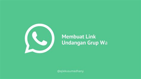 Cara Membuat Link Undangan Grup Whatsapp Dengan Mudah