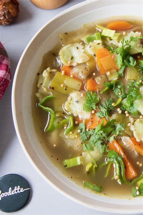 Ravioles du Dauphiné et bouillon hivernal par Foodette Recipe