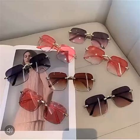 Square Sunglasses Decorated Square Shape For Women Lazada