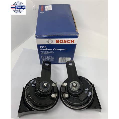 แตรรถยนต Bosch รน EC6 Fanfare Compact แตรหอยโขง สดำ genuine 12V