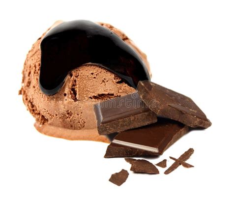 Chocolate ice cream scoop stock photo. Image of flavor - 12050482