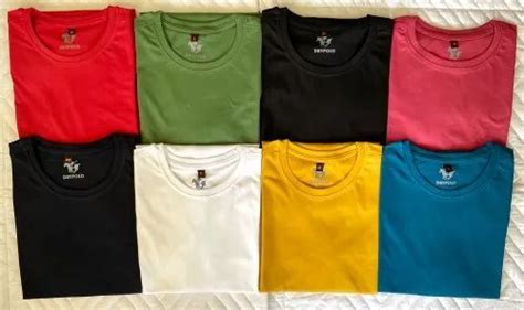 Biowash Cotton Plain Round Neck Tshirt At Rs 180 Plain Round Neck T