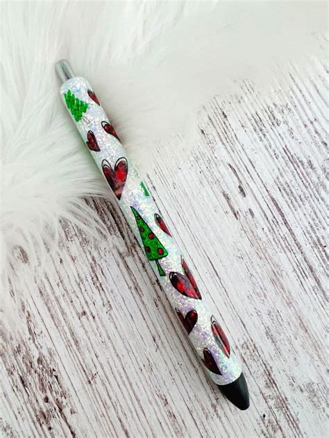 Christmas Glitter Pen Christmas Epoxy Pen Planner Accessories