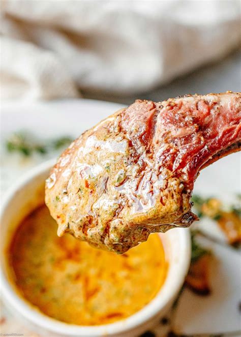 Garlic Roasted Rack Of Lamb With Butter Sauce Lamb Sauce Recipes