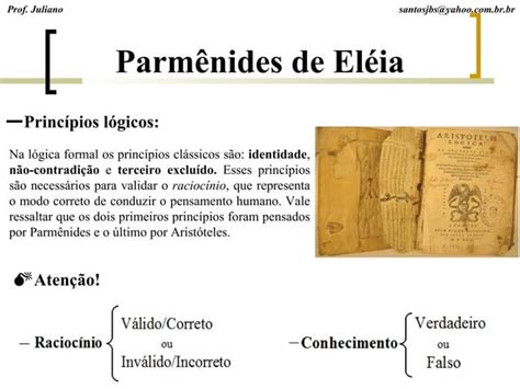 Aula De Filosofia Antiga Parmênides De Eléia Ppt