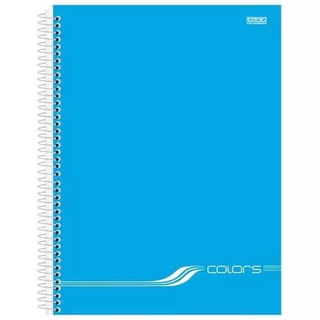 Caderno universitario 1 materias colors azul claro são domingos Submarino