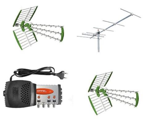 Kit Antenna Digitale Terrestre Dvbt Hd Uhf Vhf Centralino Db