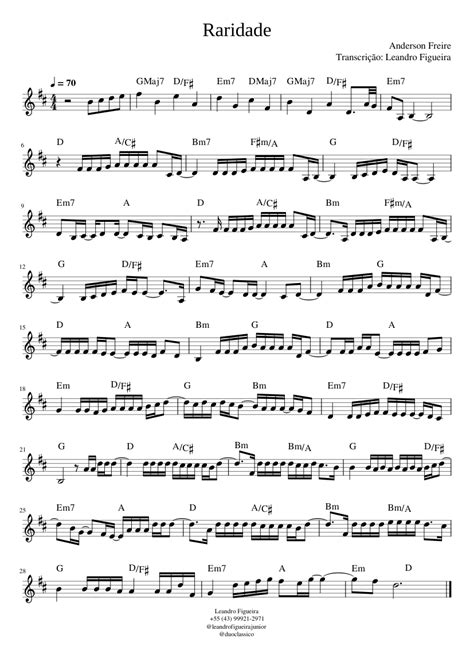 Raridade Anderson Freire Sheet Music For Piano Solo Easy