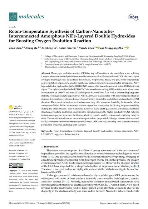 PDF Room Temperature Synthesis Of Carbon Nanotube Interconnected