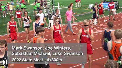 2022 State Meet 4x800m Youtube