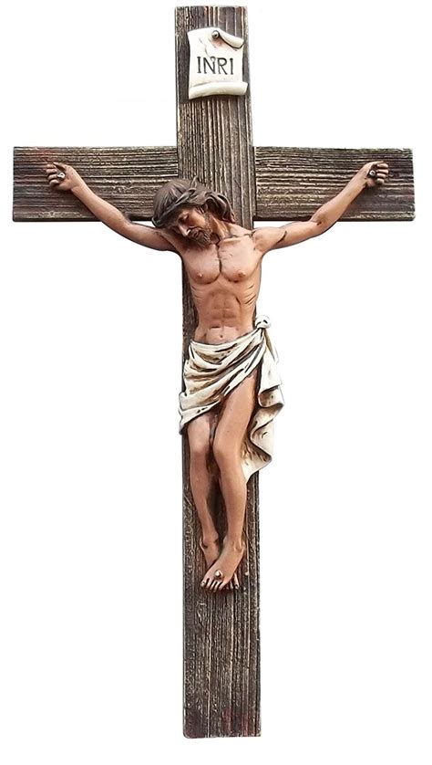 Amazon Jesus Christ On Cross Polyresin Wall Hanging Cross Home