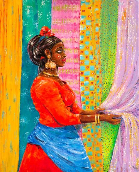 Fabric Shop In Africa Natalia Shchipakina Paintings Prints