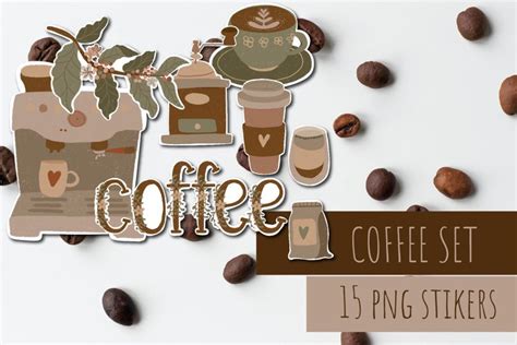 Coffee Sticker Bundle | Cute coffee stickers