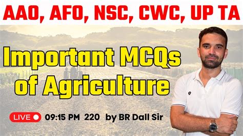 Agriculture Important Questions AFO AAO NSC CWC UP TA TGT PGT