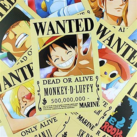 Bluefun Anime One Piece Pirates Wanted Posters Style New Big Size