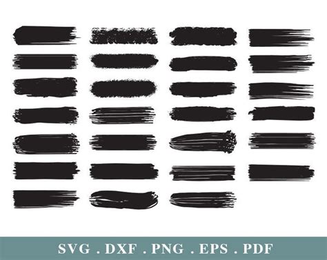 Paint Brush Strokes Svg Paint Brush Strokes Bundle For Cricut