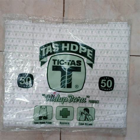 Tas Plastik HDPE Putih Kantong Transparant Jumbo 50 Lembar Lazada