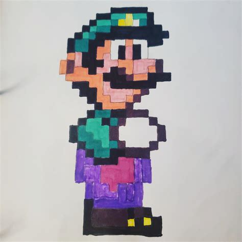 Super Mario World Luigi Drawing : r/Mario