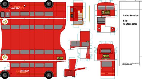 London Arriva Routemaster Paper Model Bus Paperbuses DIY Paper