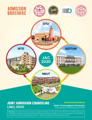 Fillable Online JAC Delhi Admission Services Platform Fax Email Print