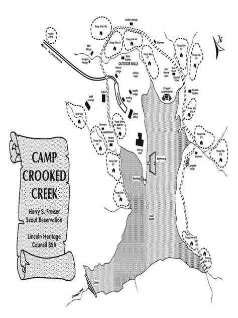 Camp Crooked Creek Map1 1 Pdf Campsite Patriotic And National Organizations Chartered