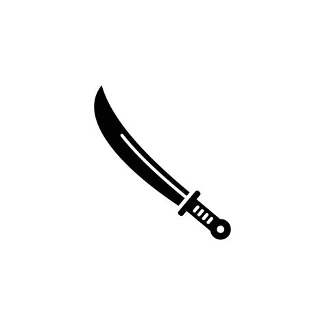 sword simple flat icon vector illustration  vector art  vecteezy