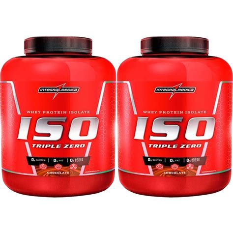 Kit 2x Whey Iso Triple Zero 1800g Chocolate Integralmédica Otimanutri